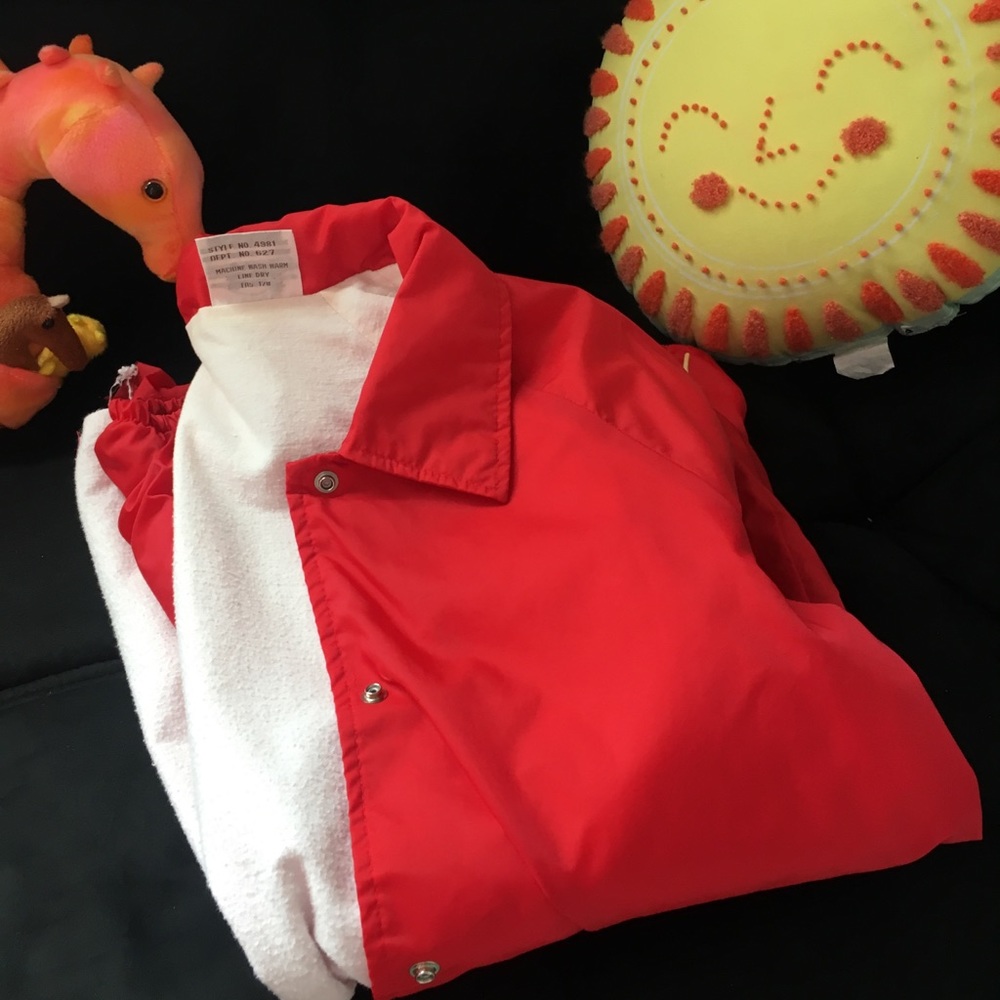 Red windbreaker